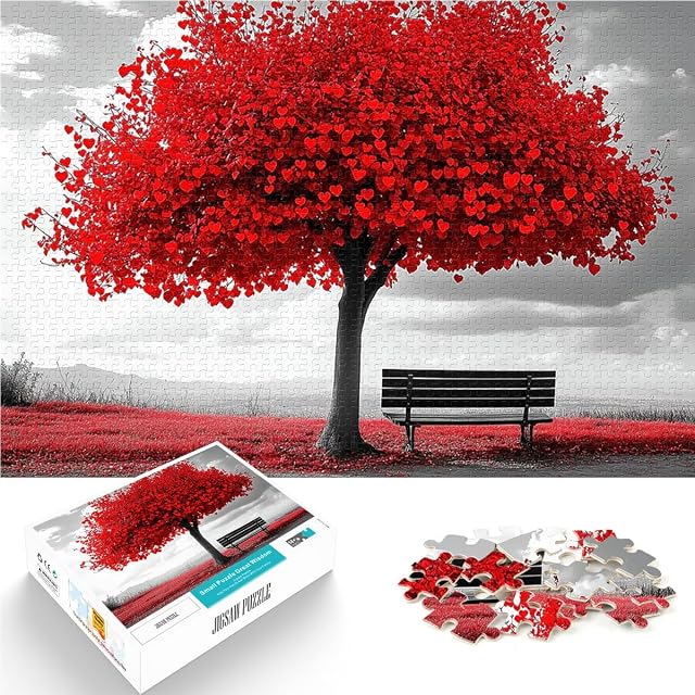 Puzzle de 1000 Piezas para Adultos Árbol en Forma de corazón Juguetes educativos de Aprendizaje Regalos…