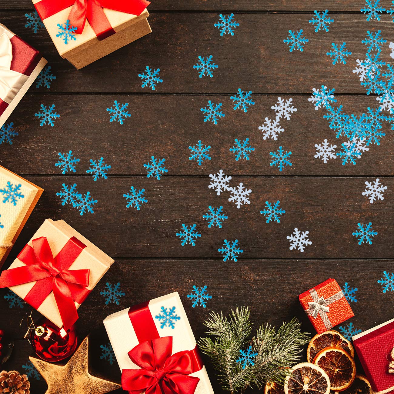 Gyufise Lot De 1 500 Confettis De Table En Forme De Flocons