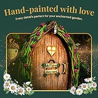 Vista 2 de Puerta de hadas de apertura y ventana con luz, puertas de hadas para árboles al aire libre, puerta de hadas, kit de casa de hadas, decoración