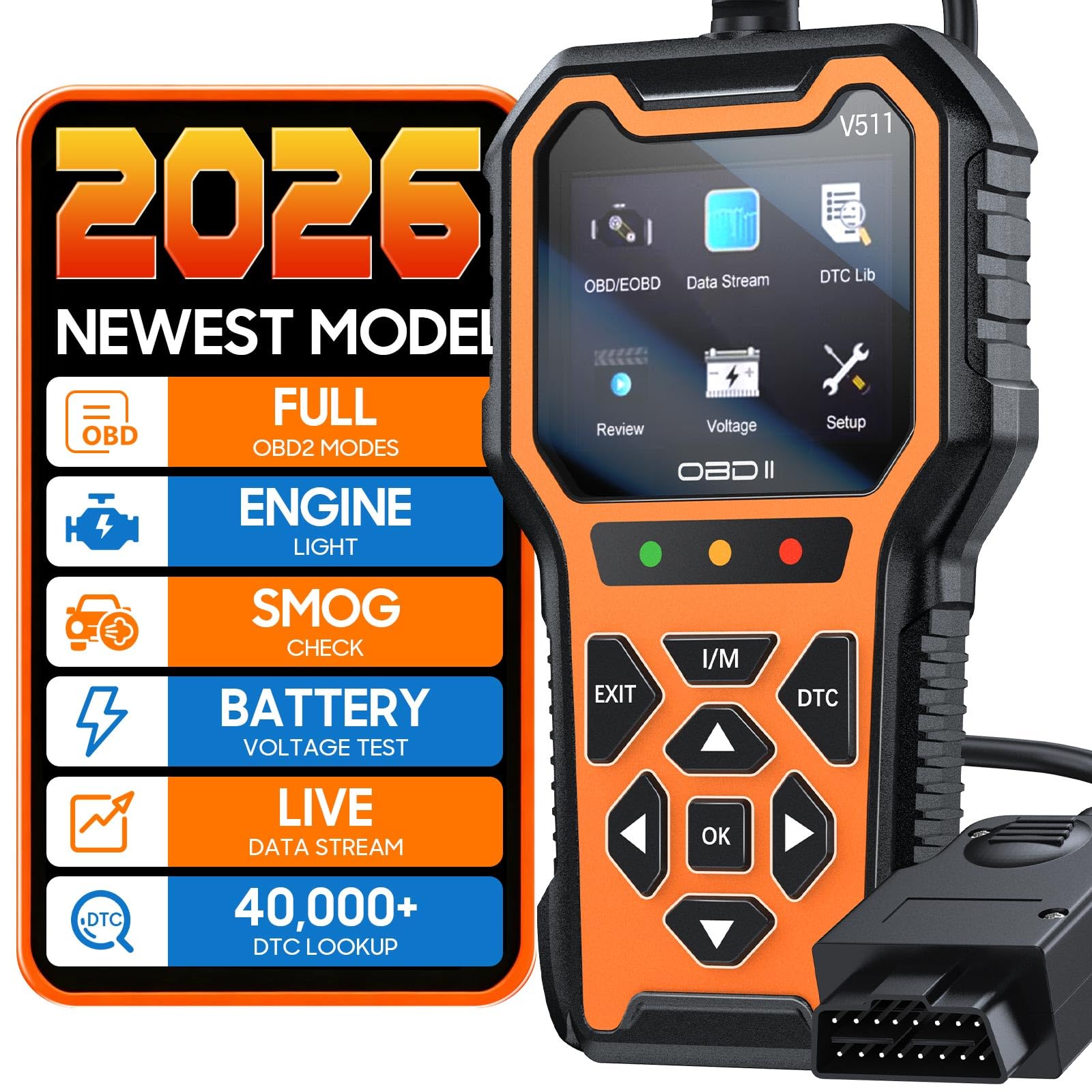 V511 OBD2 Scanner Check Engine Car Code Reader Diagnostic Tool For