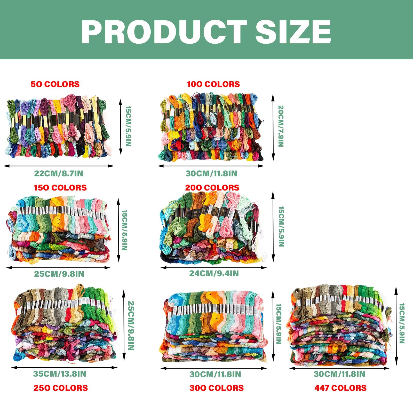 Stabiles Polyester Kreuzstichgarn, multifunktionales, sortiertes Stickgarn für handgefertigte Nähbegeisterte, professionelles Set