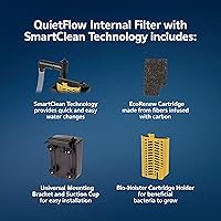 Vista 2 de Filtro interno Aqueon QuietFlow con tecnología SmartClean, extra pequeño