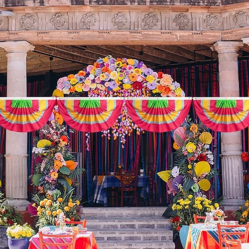Miniatura 6 de 10 banderas de abanico con banderines de Juneteenth de 1.5 x 3 pies para el 19 de junio, pancarta plisada para decoración del Día de los Caídos de