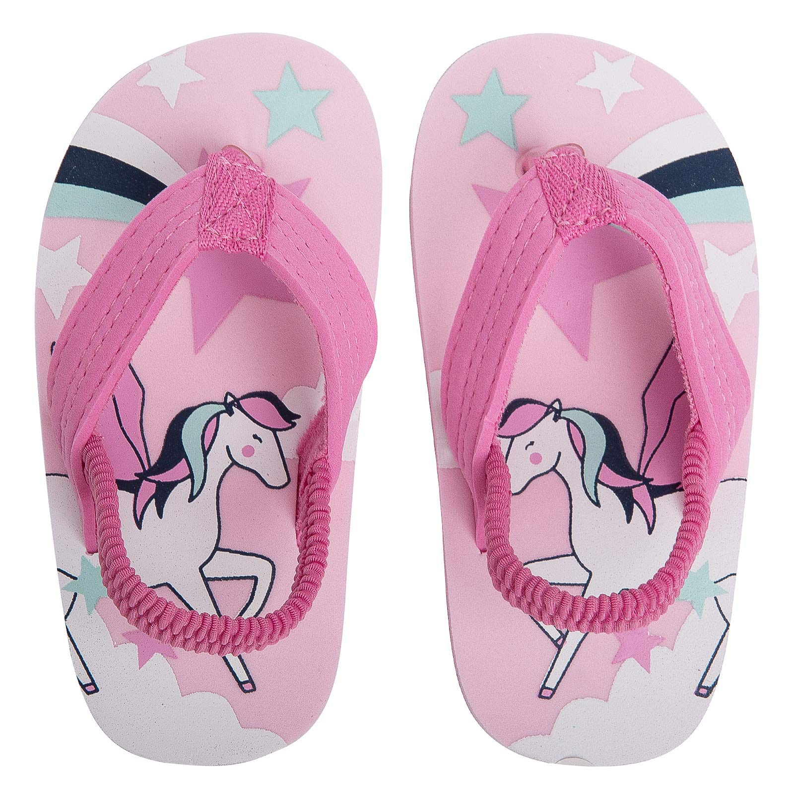 Boys Girls Strap Flip Flops Sandals Cute Cartoon Unicorn Shark Toddler Flip Flop Kids Pool Beach Flat Slide Summer Water Shoes