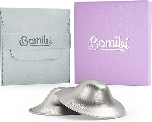 Bamibi Protectores de pezón plateados para recién nacidos lactantes las tazas de lactancia originales plateadas cubiertas de pezón plateado 999 para
