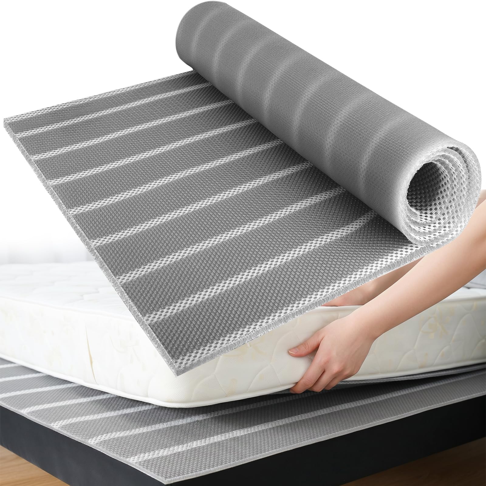 Photo 1 of UCandy Breathable Mattress Underlay Pad, 83" x 59", Gray