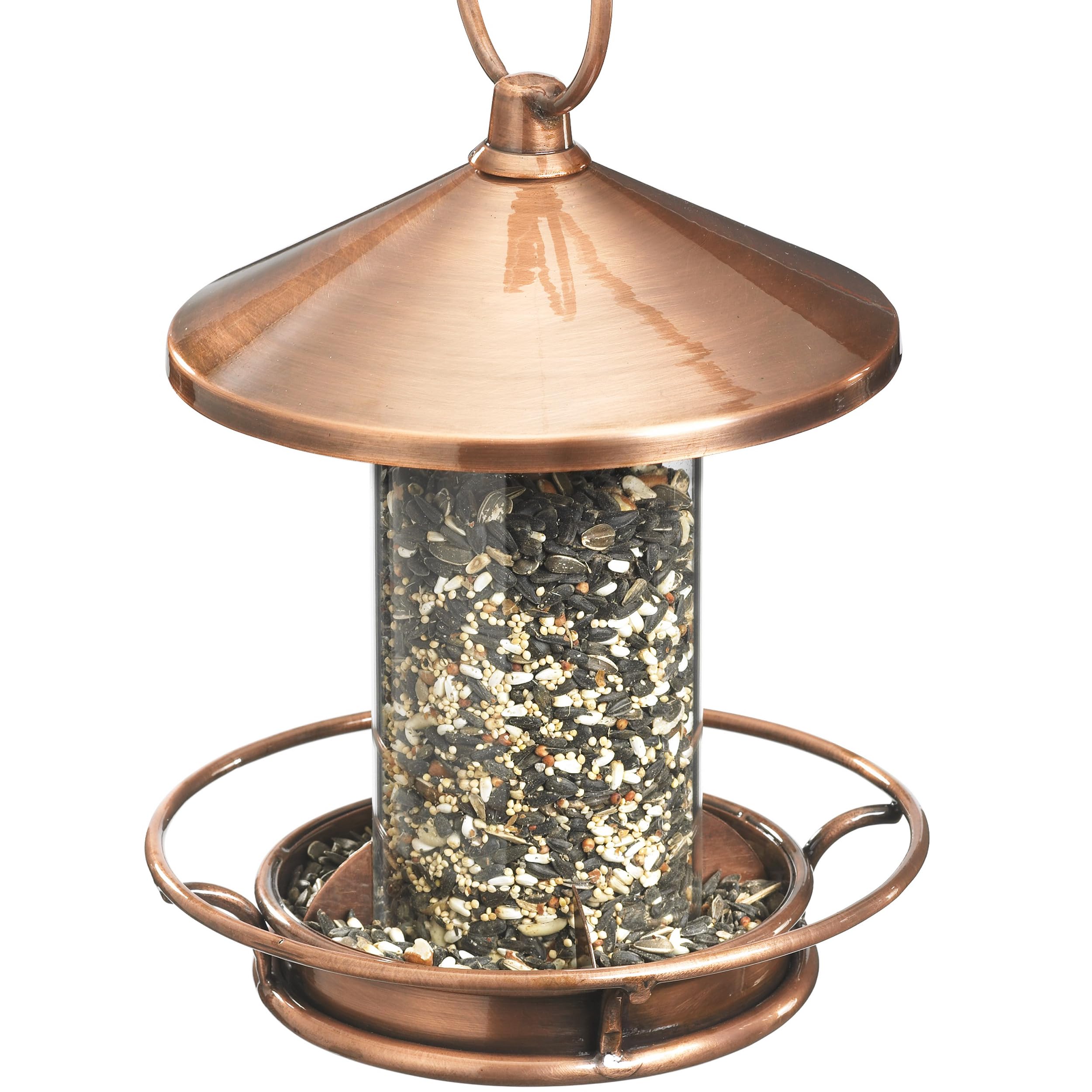 Good Directions 0112VB Dine & Dash Copper Bird Feeder, Classic Plexiglass Tube and Perch-Style Wild Bird Feeder