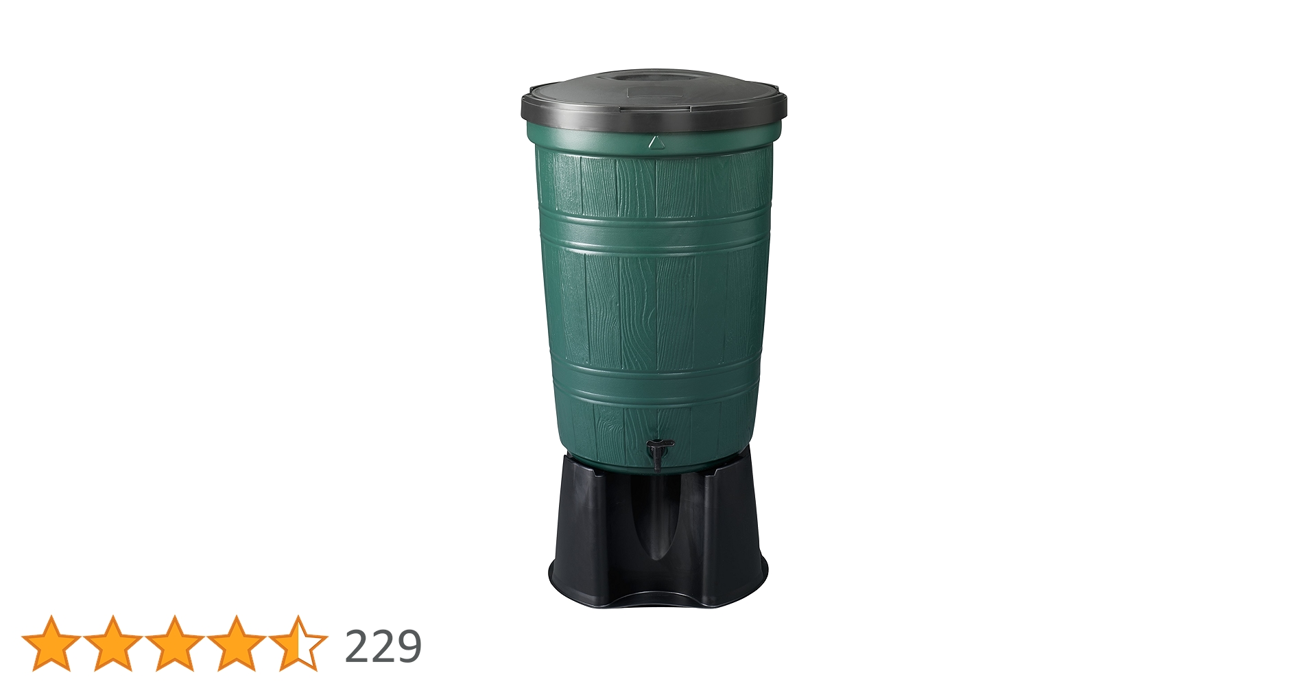 Charles Bentley 100L Sliline Garden Plastic Water Butt Set Including