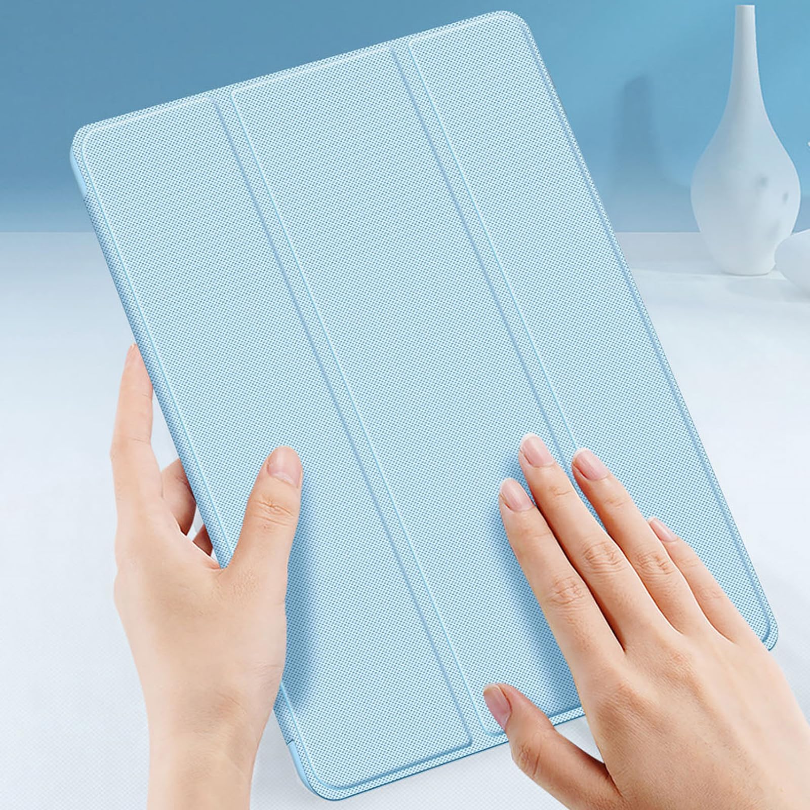 Etui na Xiaomi Pad 6/6 Pro, miękka tylna obudowa TPU z uchwytem na długopis S, automatyczne uśpienia/budzenie, oglądanie pod wieloma kątami, różowe