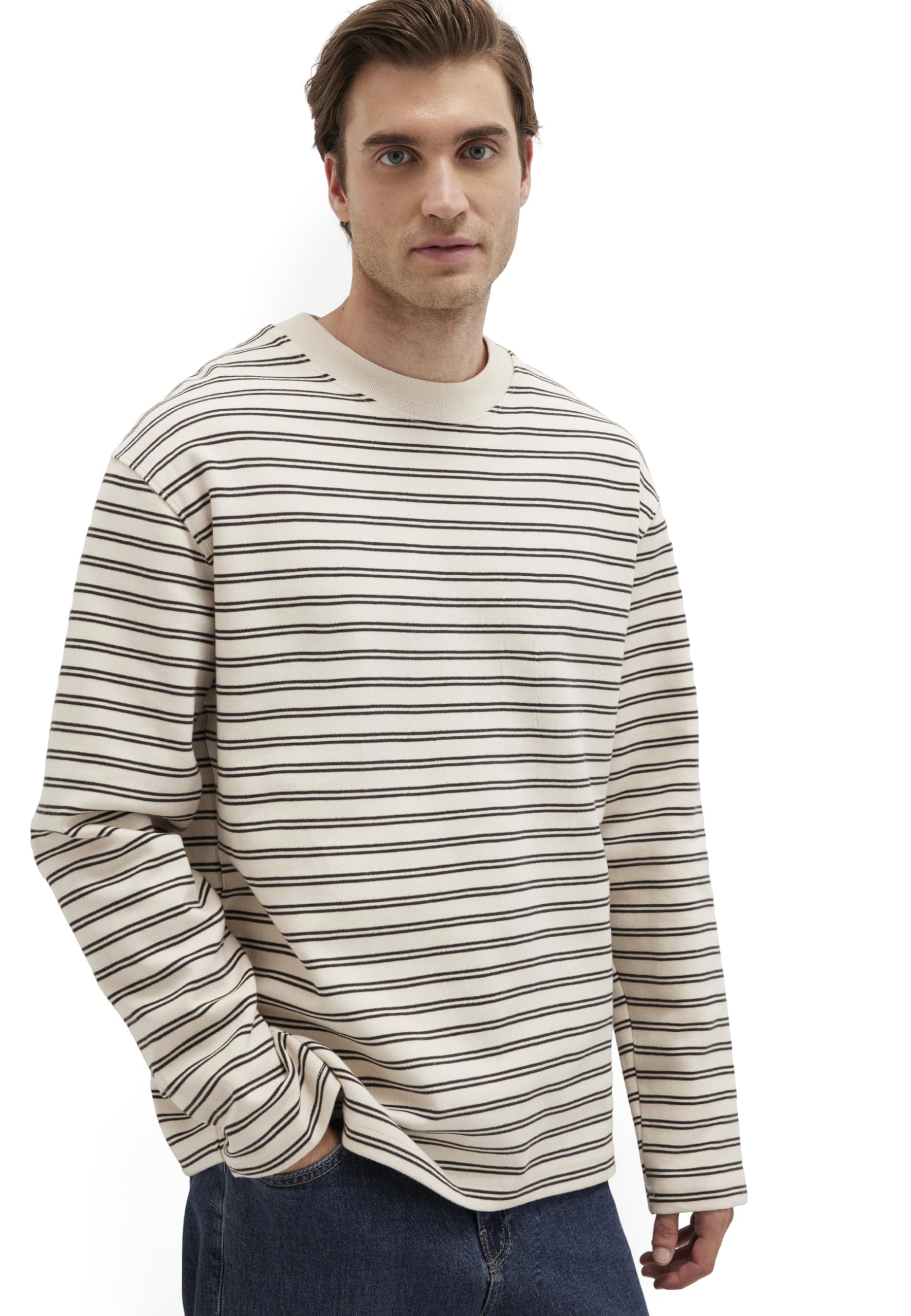 Sweatshirt Mavi hombre sweater stripe con acabados suaves 8
