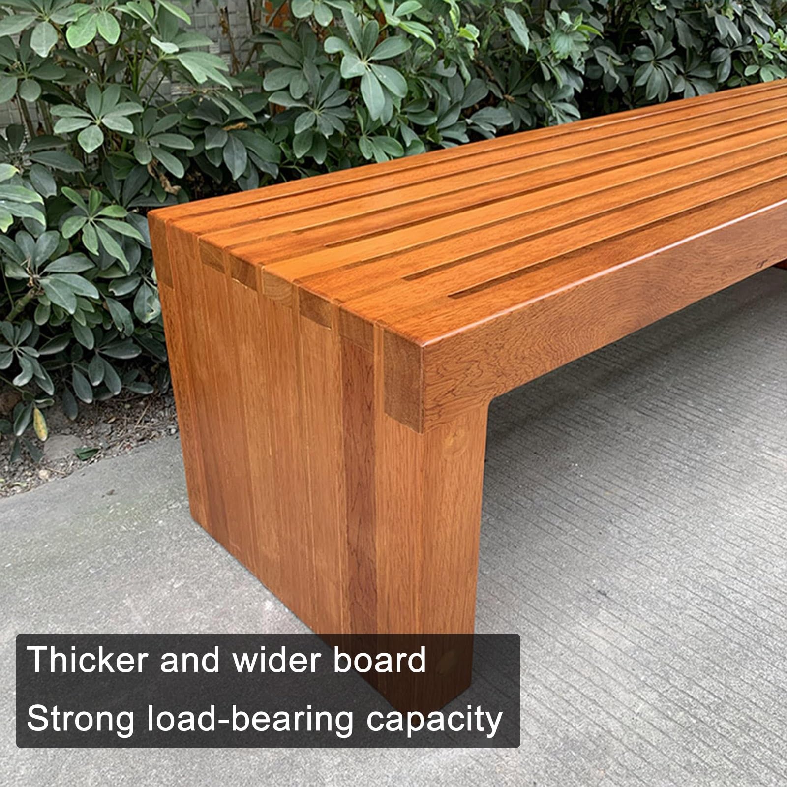 Panchina da Giardino, Panca in Legno per Sala da Pranzo, Ingresso, Giardino, Bordo Piscina, Panca da Pranzo Senza Schienale per Patio con Seduta a Doghe, Ideale per Esterni e Interni