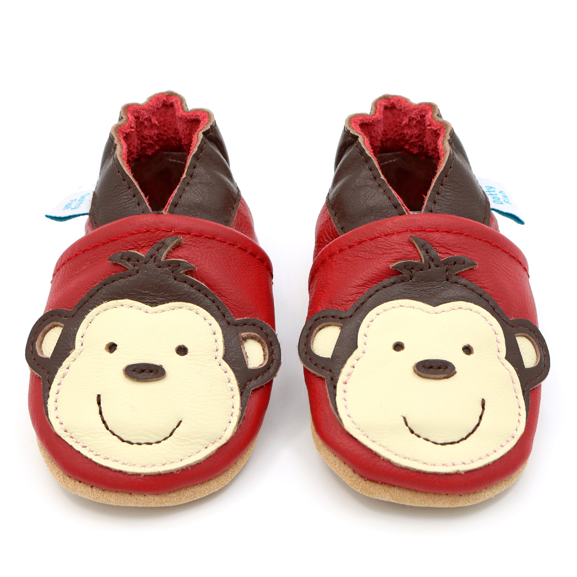 Dotty Fish Calzado Minimalista para bebés y niños. Zapatos Unisex de Piel Suave con Suela Antideslizante. Ligeros, Flexibles, Respirable y aprobados por podólogos. Tobillo elástico. De 0 a 4 años - 2