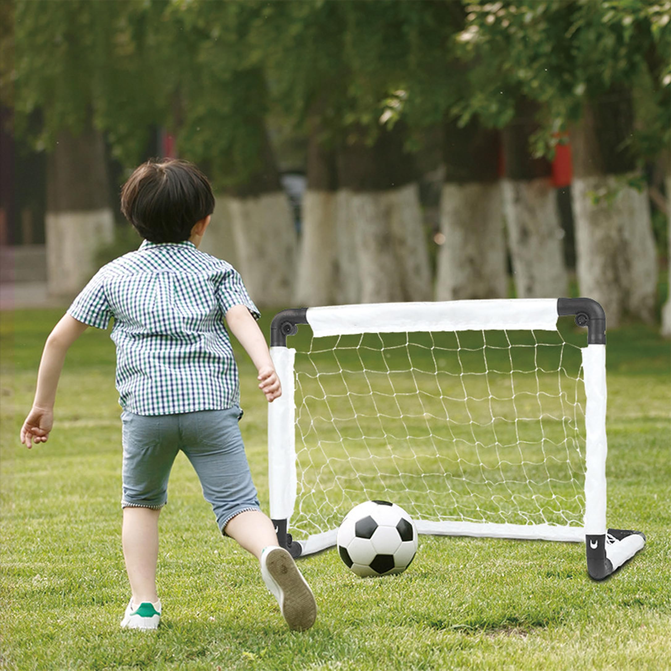 Portería de fútbol Plegable de 23, 62x17, 72x17, 72 Pulgadas con Bolsa de Transporte
