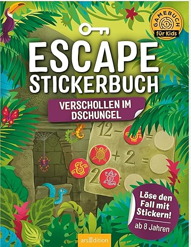 Escape-Stickerbuch – Verschollen im Dschungel: Löse den Fall mit Stickern! | Ein Escape-Heft mit Stickern für Kinder ab 8 Jahren