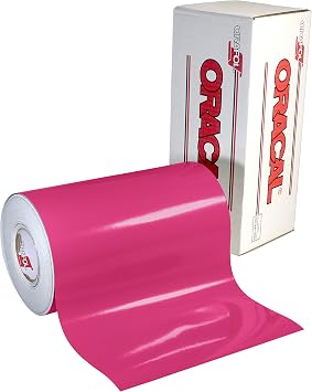 ORACAL 651 Pink Glossy Permanent Vinyl Durable Outdoor Craft Vinyl, 12" x 6ft