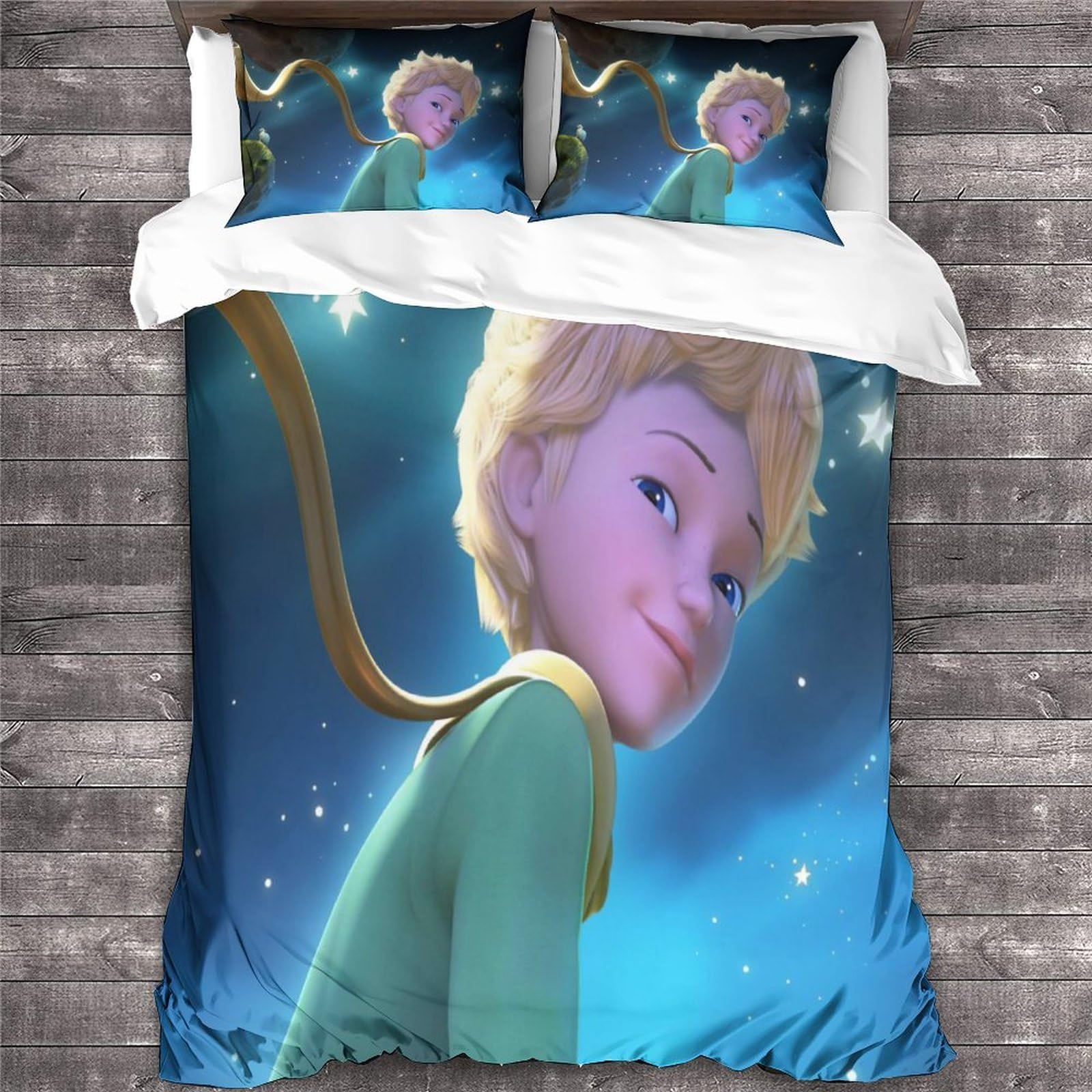 Couverture Le Petit Prince En Microfibre - Imprimé 3D Ultra Doux - Taille 180x200 Cm - Lavable En Machine