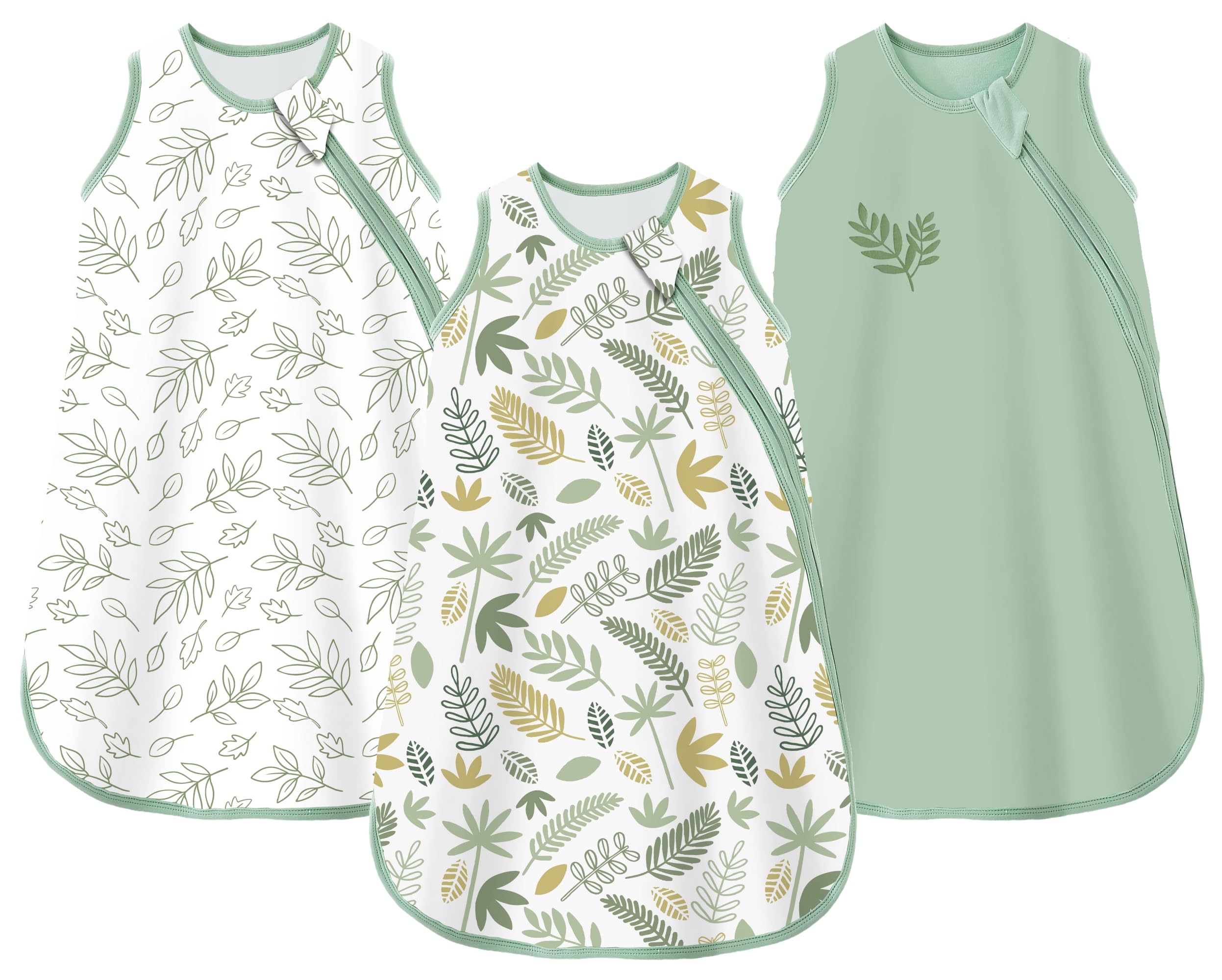 Chilsuessy Baby Sommerschlafsack 2er Pack Baby Schlafsack 0.5 Tog 100% Baumwolle Babyschlafsack Ärmellos für Neugeborene