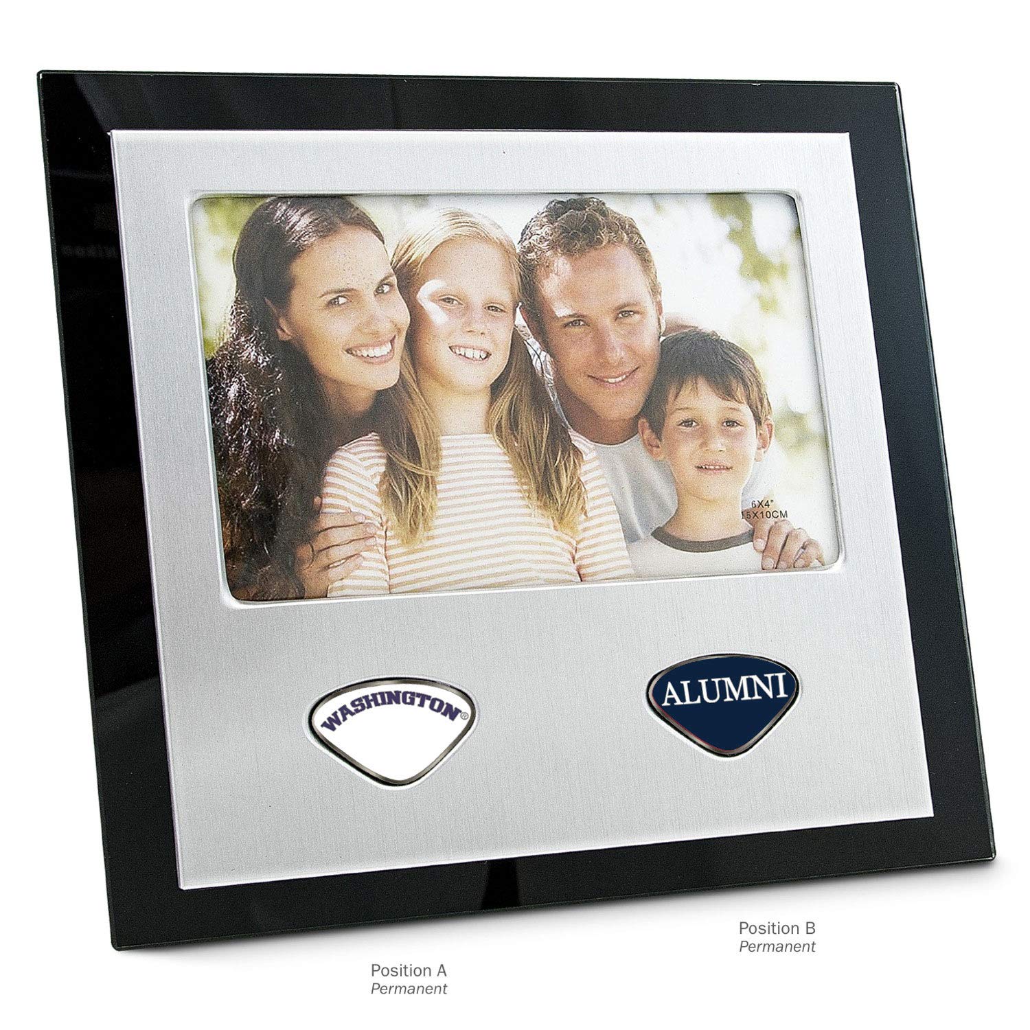 AdSpec NCAA Washington Huskies Collegiate Photo FrameCollegiate Photo Frame, Silver, One Size