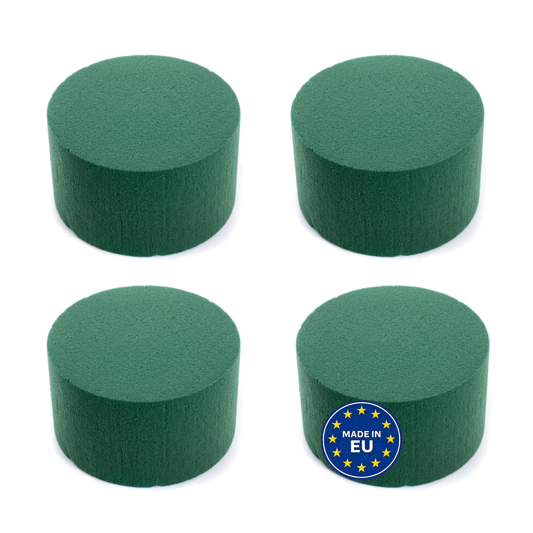 Creativery Nass Steckschaum Rund 8x5cm – 4er Set