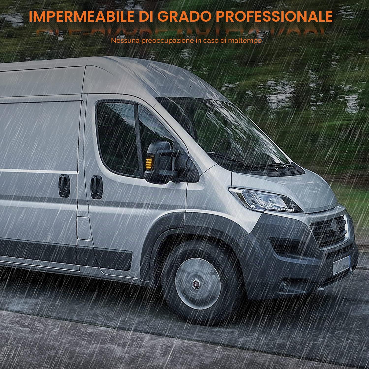Frecce Specchietto a Dinamico Indicatori di direzione Specchietto Retrovisore Laterale Compatibile con Fi-at Ducato Peug-eot Boxer Citr-oen Jumper Relay Ra-m Promaster, 2 Pezzi Canbus