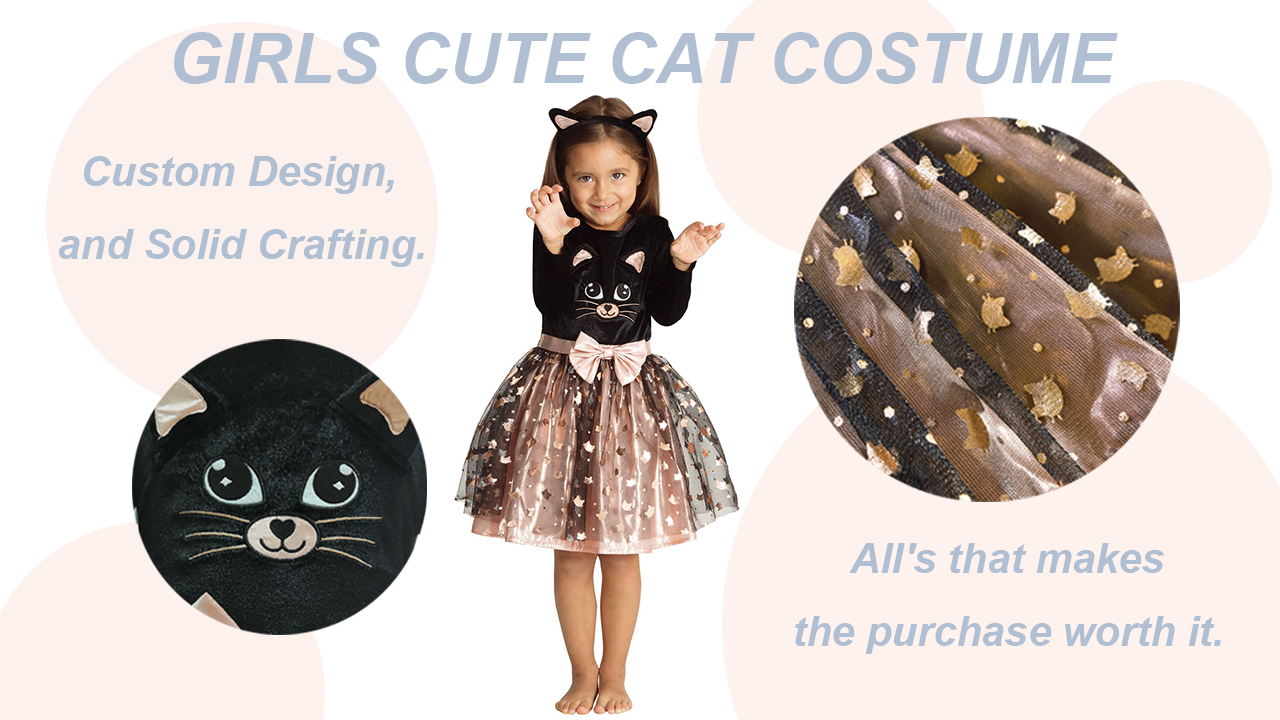 Disfraz de Gata para Niñas Cute Cat miniatura 6
