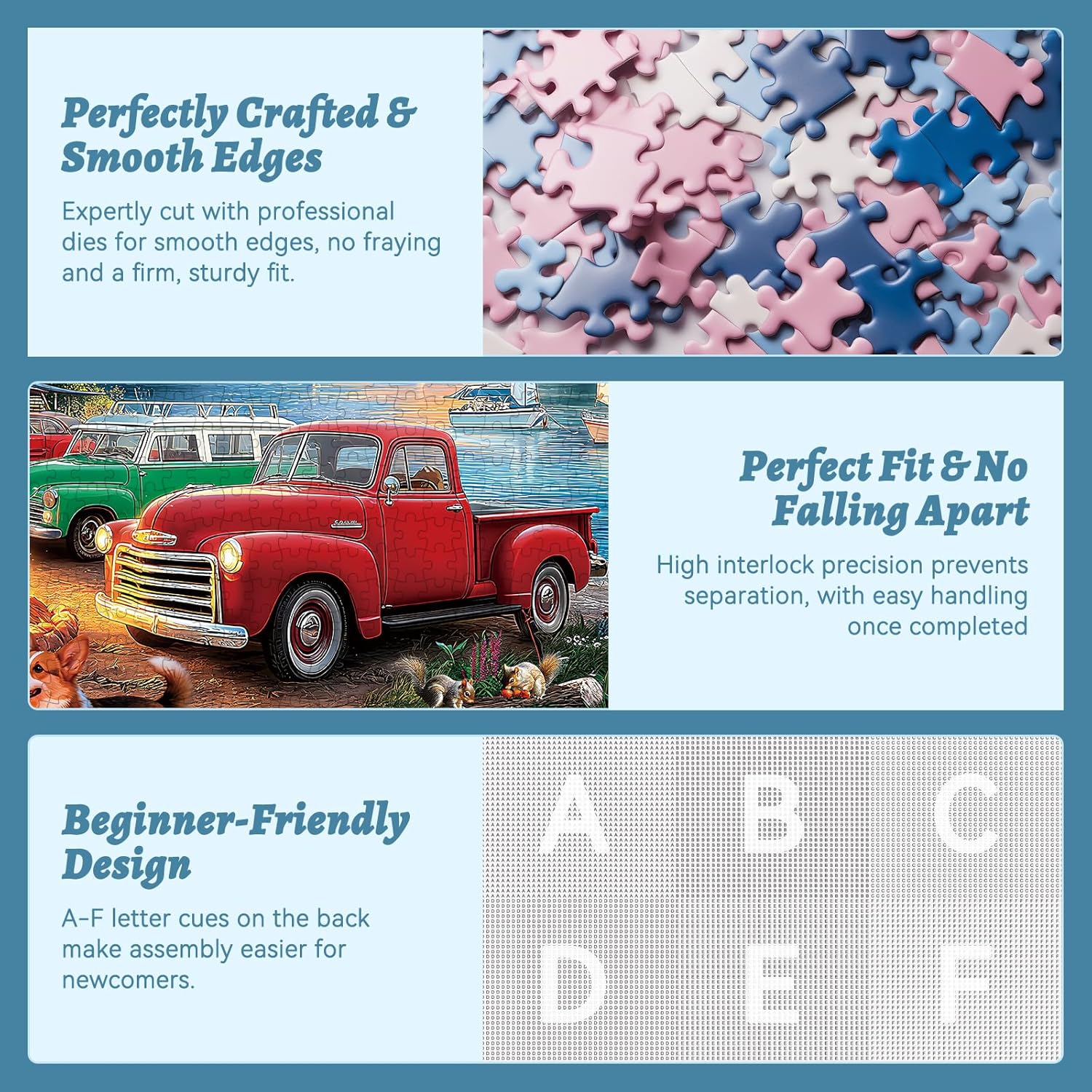 500 Pieces Puzzle for Adults, Puzzles for Adults 500 Pieces, Mountain Camping Bonfire Cars Jigsaw Puzzle, Challenging Perfect for Game Nights, 20.5 X 15 in