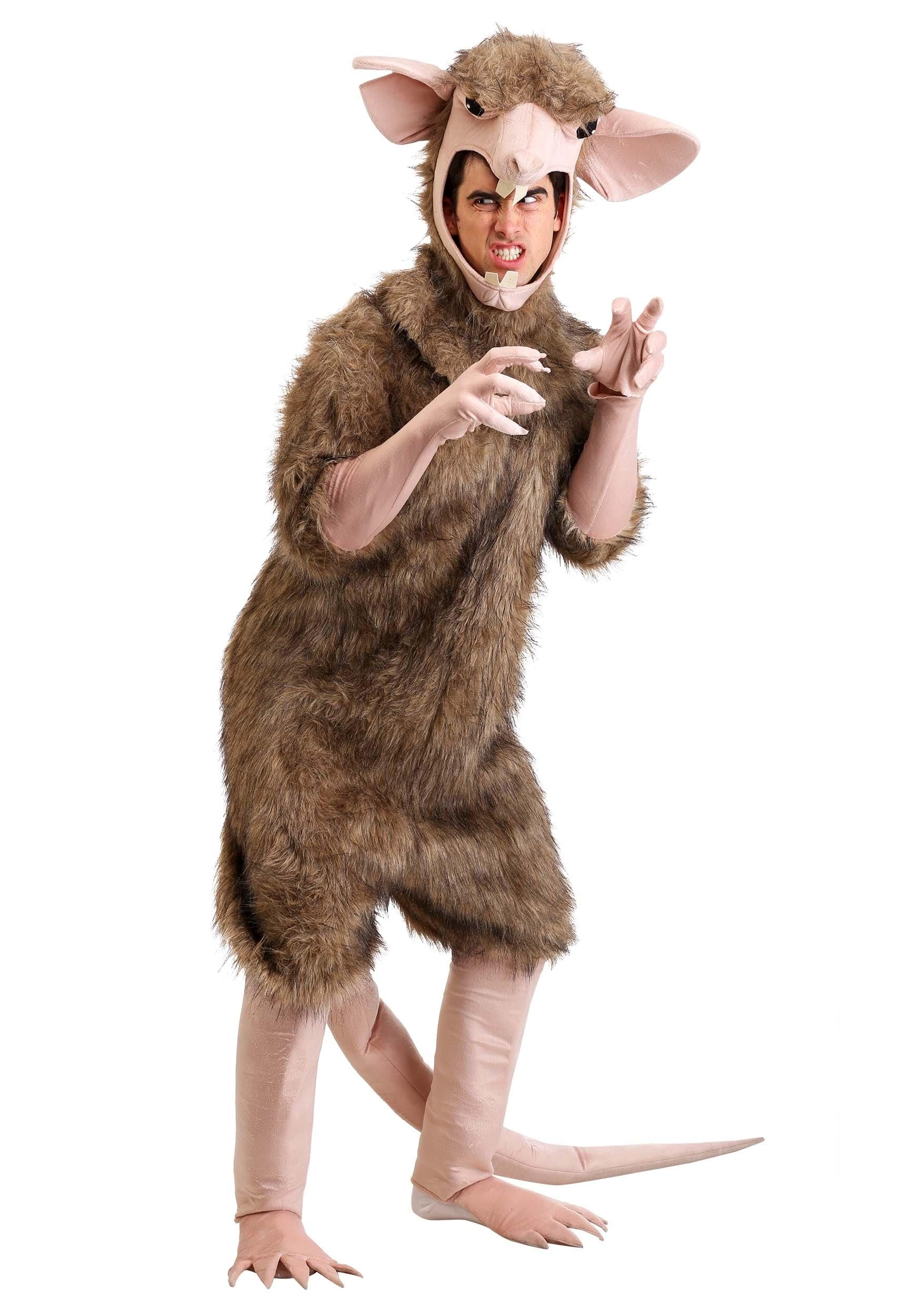 Rabid Albino or Brown Sewer Rat Halloween Costumes