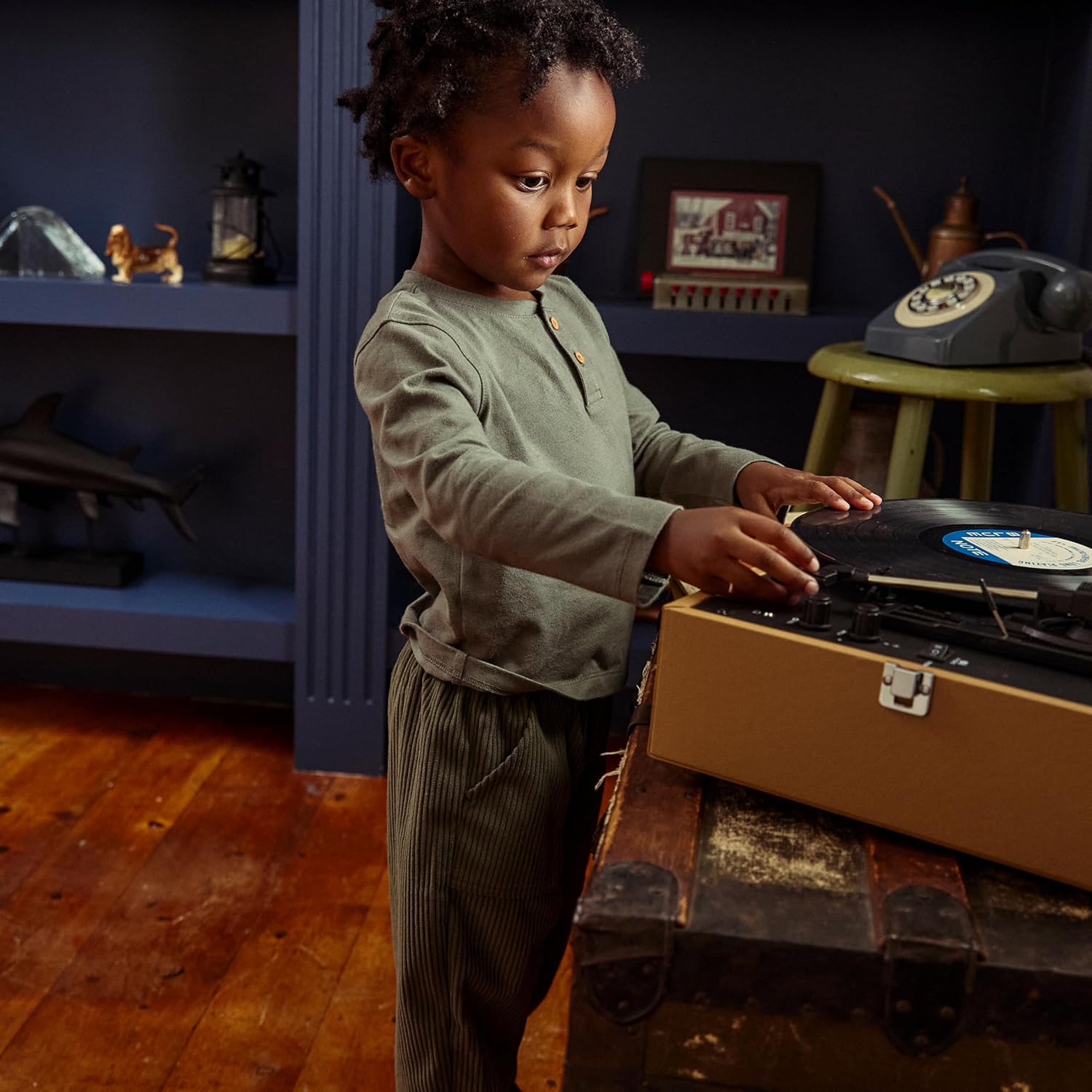 Modern Moments by Gerber baby-boys And Toddler Henley Shirt With Corduroy Pant Set - Image 5