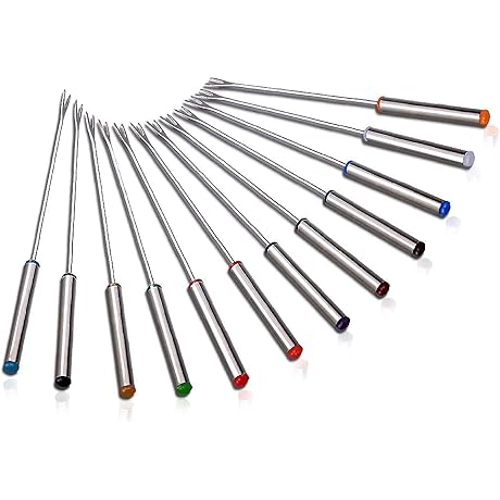 NutriChef Stainless Steel Fondue Skewers