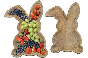 AuldHome Farmhouse Bunny Serving Tray: Easter's Delight