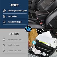 Vista 6 de YJYWZH Reposabrazos de consola de doble capa para Suzuki Vitara 2015-2019, caja de almacenamiento con soporte para tazas, reposabrazos y accesorios