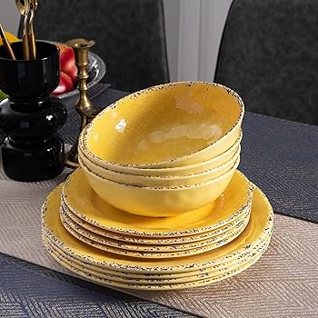 Amazon.co.jp: ZAROCRUS 素朴なメラミン食器セット 4人用 軽量メラミン