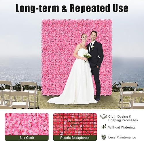 Miniatura 2 de Arreglo de flores artificiales para decoración de paredes paneles decorativos con hortensias artificiales para el hogar, fiestas, bodas, Navidad,