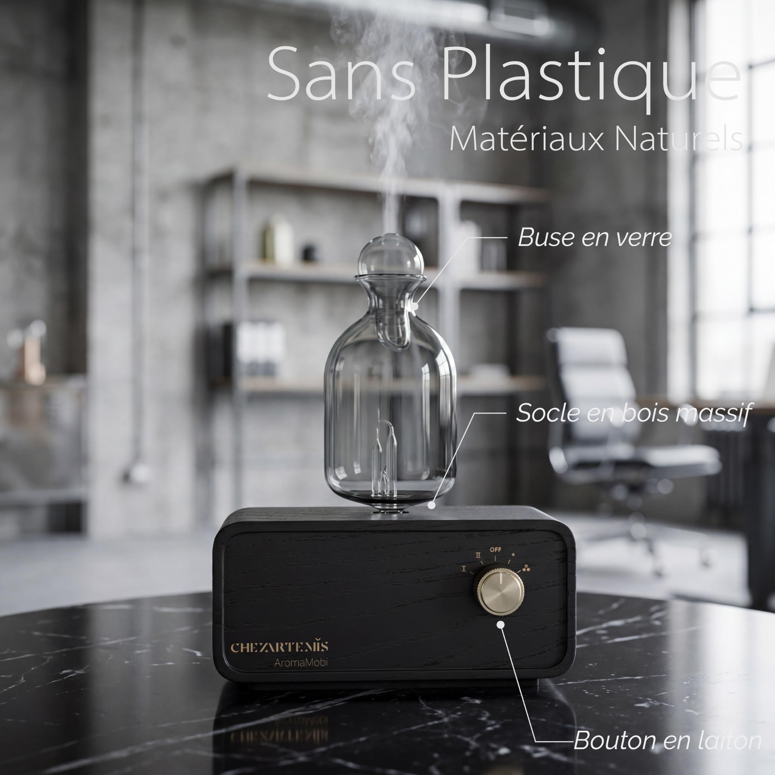 Nuit Diffuseur Huile Essentielle sans Fil pour Aromathérapie