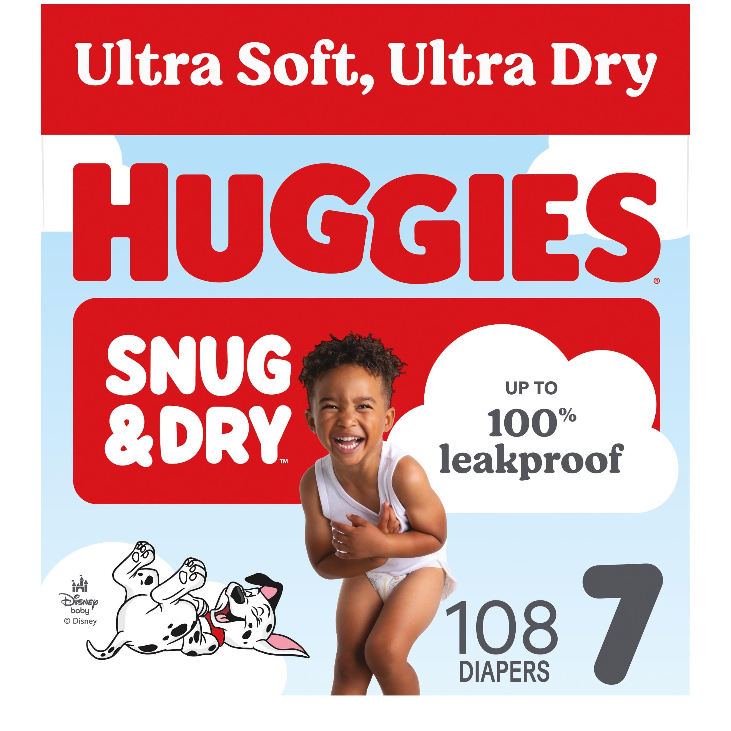 Huggies Snug &amp; Dry Diapers Size 7, 108 Count