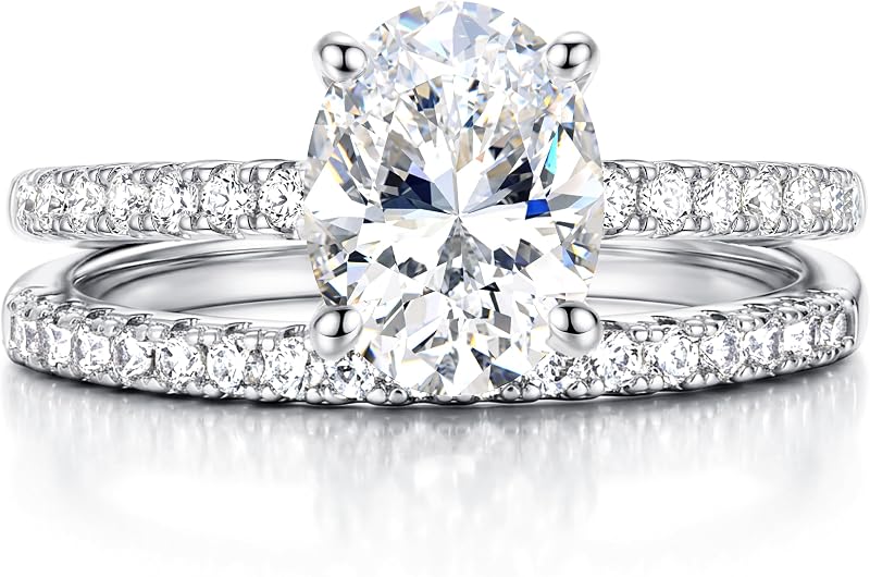 Engagement Rings for Women Non Tarnish Bridal Rings Sets