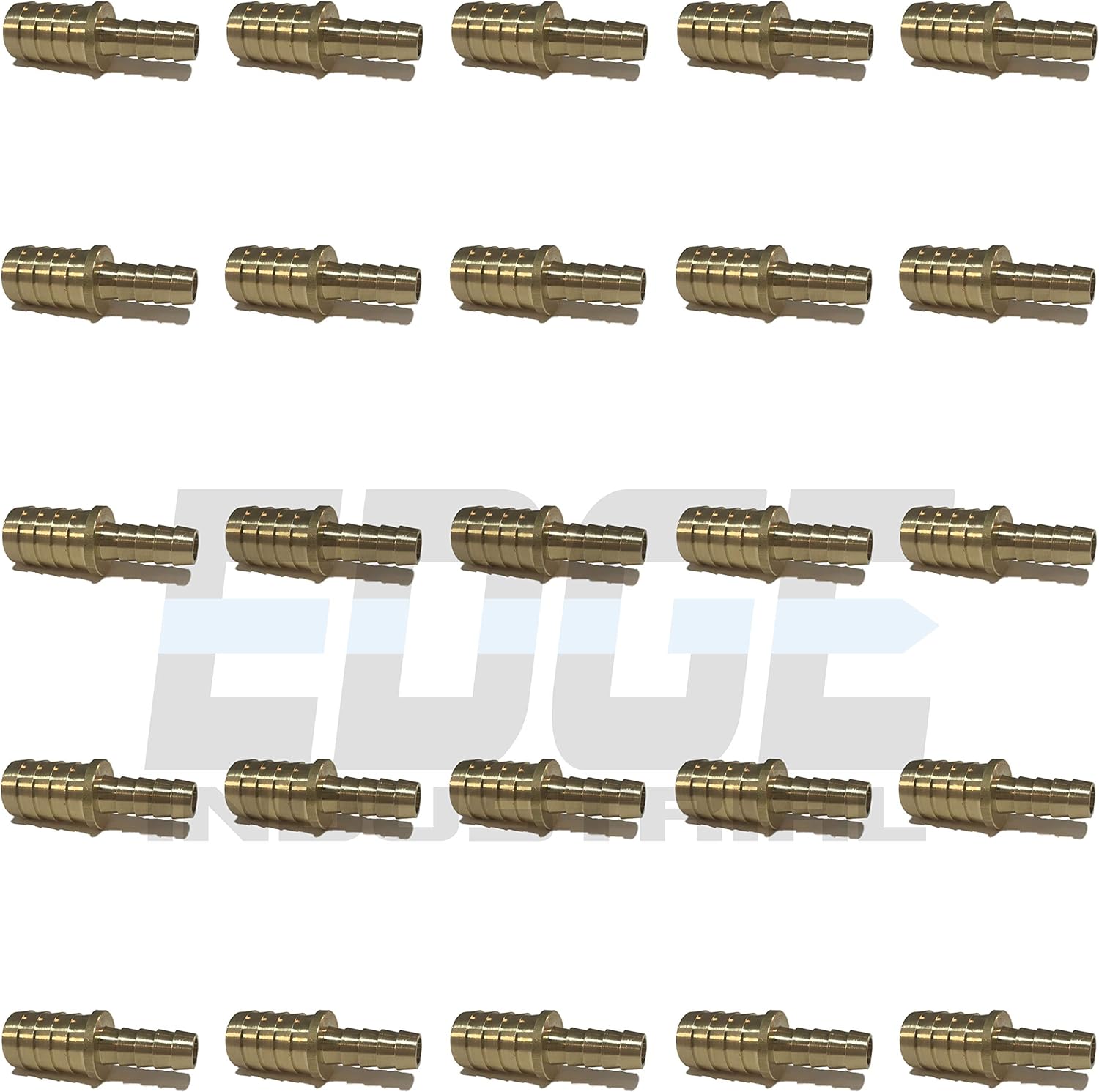 5/8 X 3/8 Hose ID Brass Barb Reducer SPLICER Fitting Fuel / AIR / Water / Oil / Gas / WOG (Qty 25)