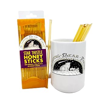 Honey Sticks 22 Honey Straws Made with Pure Star Thistle Honey From Sleeping Bear Farms Beekeepers in Northern Michigan