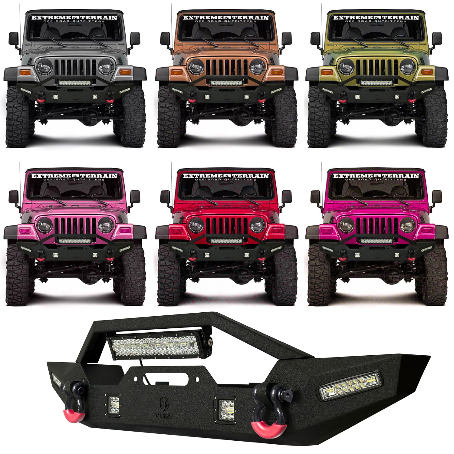 Amazon.co.jp: VIJAY ラングラー フロントバンパー 97-06 Wrangler TJ