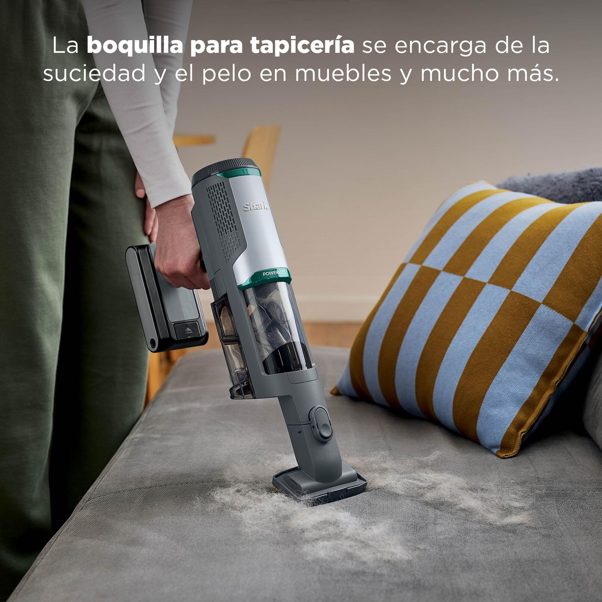Shark PowerLite Clean & Empty Pet, Aspiradora sin Cable para Mascotas | con Base de Vaciado Automático, Limpieza Multisuperficie Ligera, Filtración HEPA, hasta 40 Minutos de Autonomía, BU3623EUT