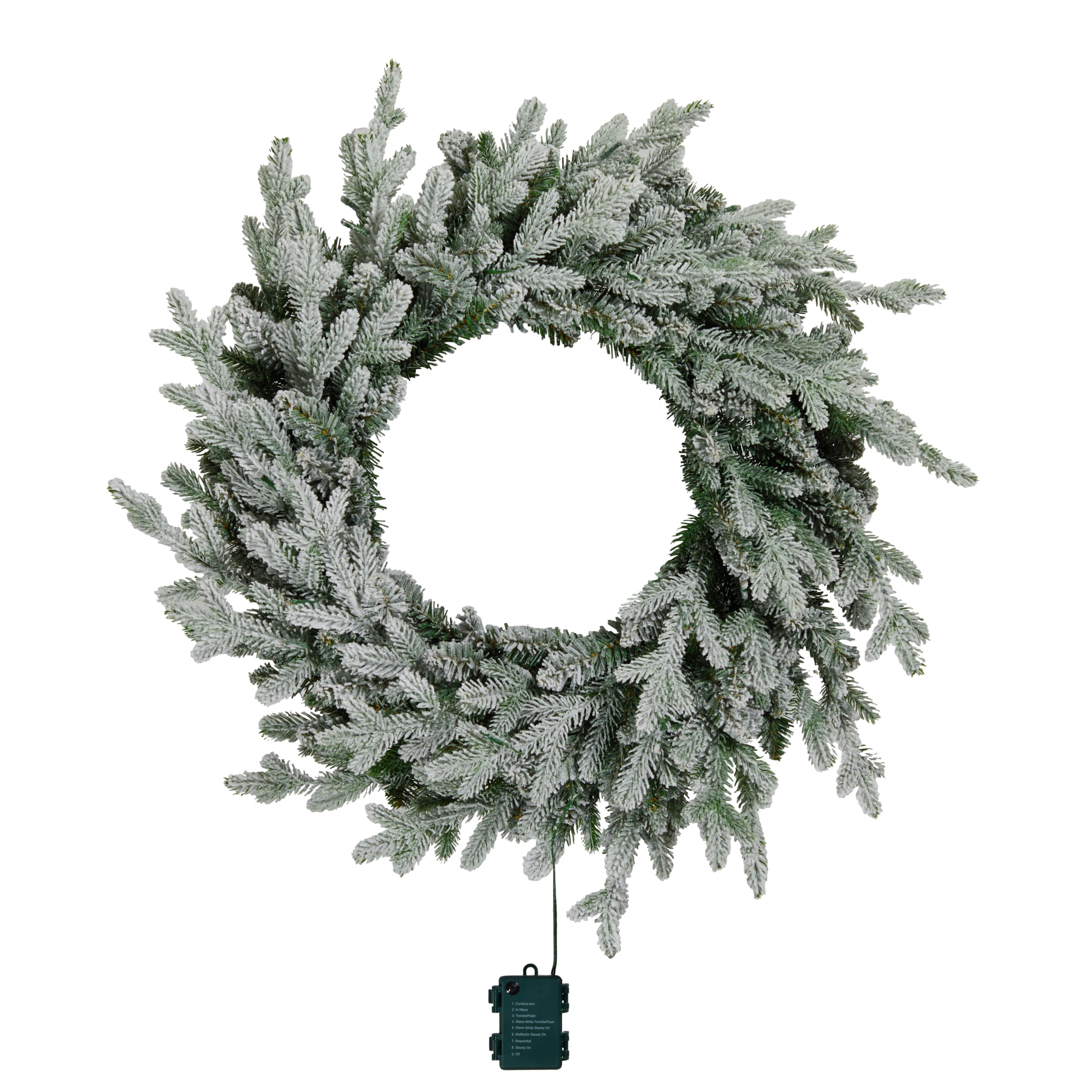 Lights4fun 3-in-1 Weihnachtsdeko Set LED beleuchtet Künstliche Girlande Weihnachtskranz beleuchtet Weihnachtsgirlande Außen Deko Weihnachten