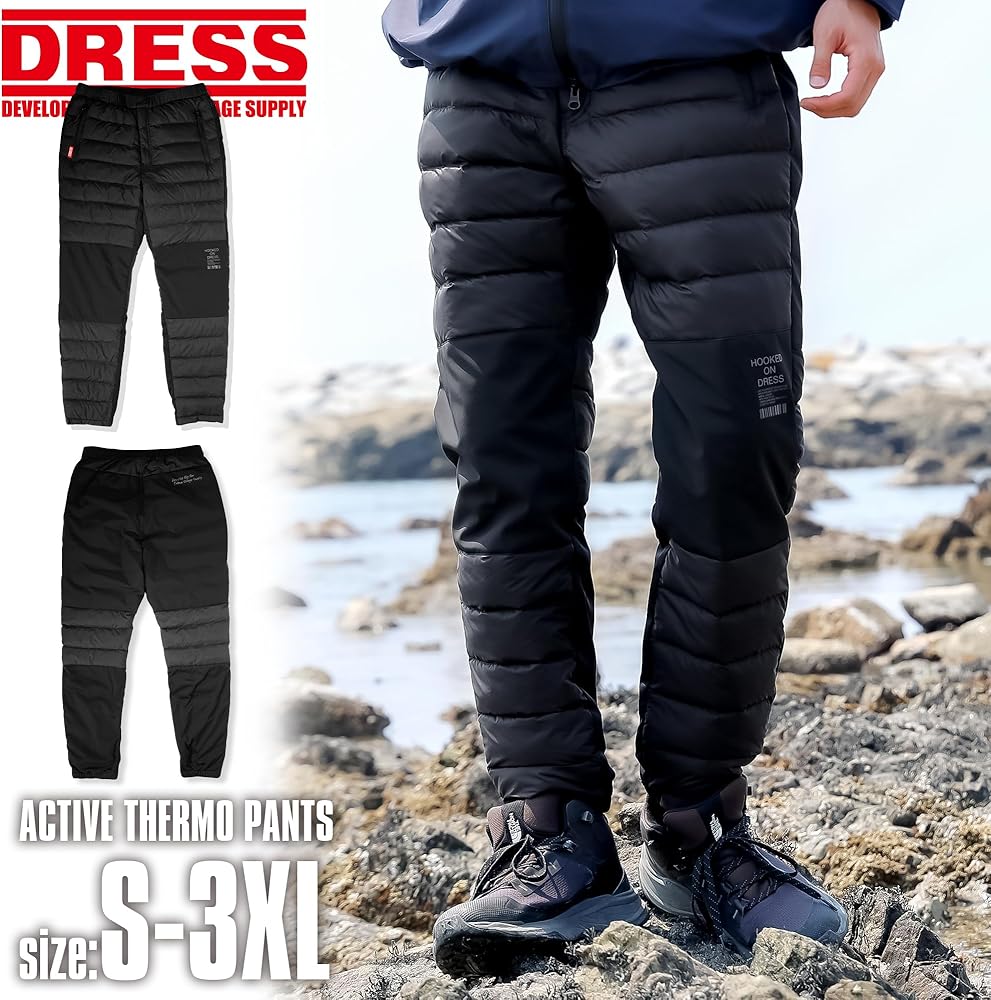 DRESS サーモパンツ　新品未使用品　サイズ XL 保温 防寒 防風 暖かい Amazon | [ドレス] アクティブサーモパンツ S~3XL 釣り 保温 防寒 防風