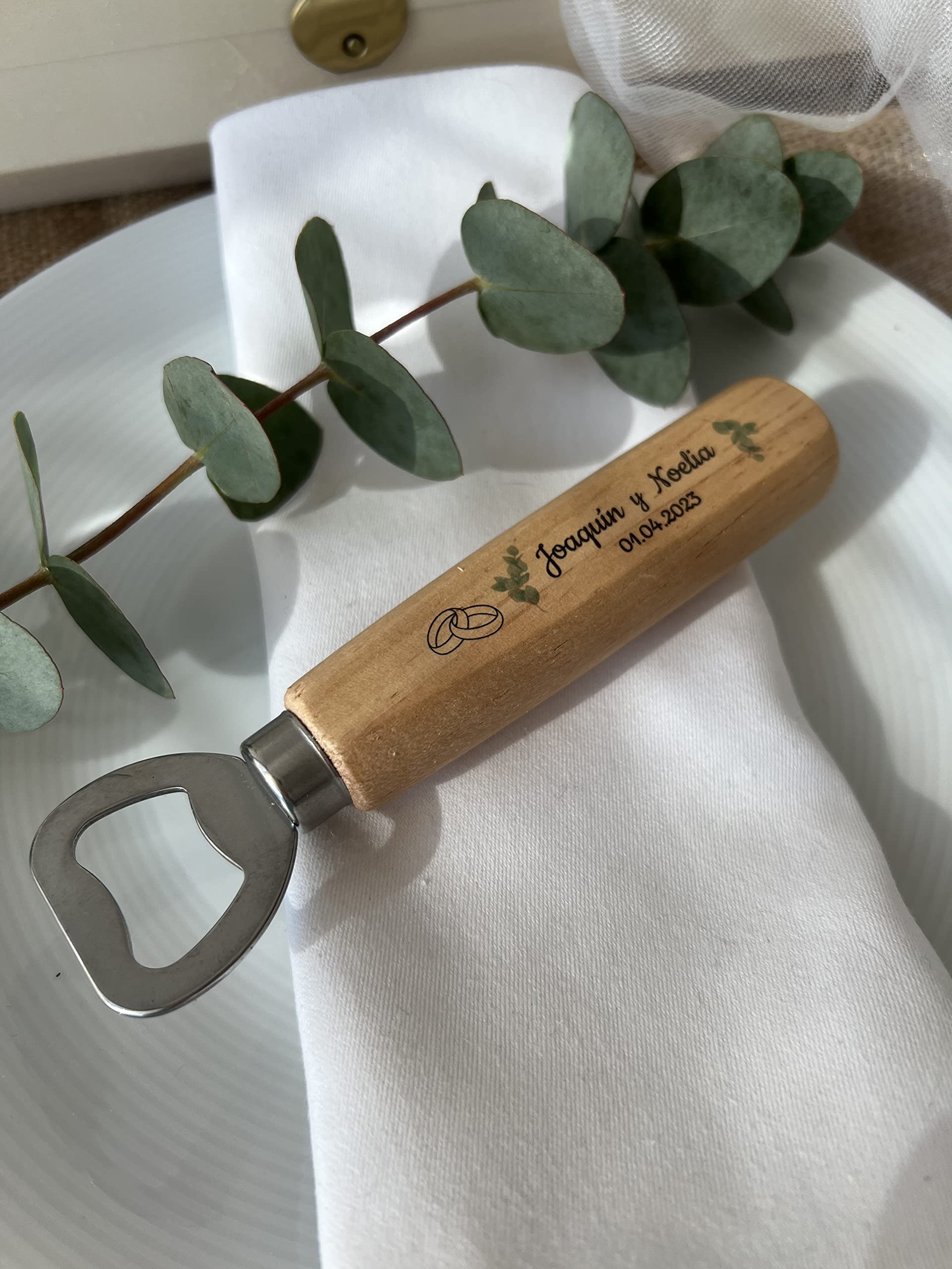 Abrebotellas clásico personalizado con nombre o logotipo, imanes personalizados, regalo original