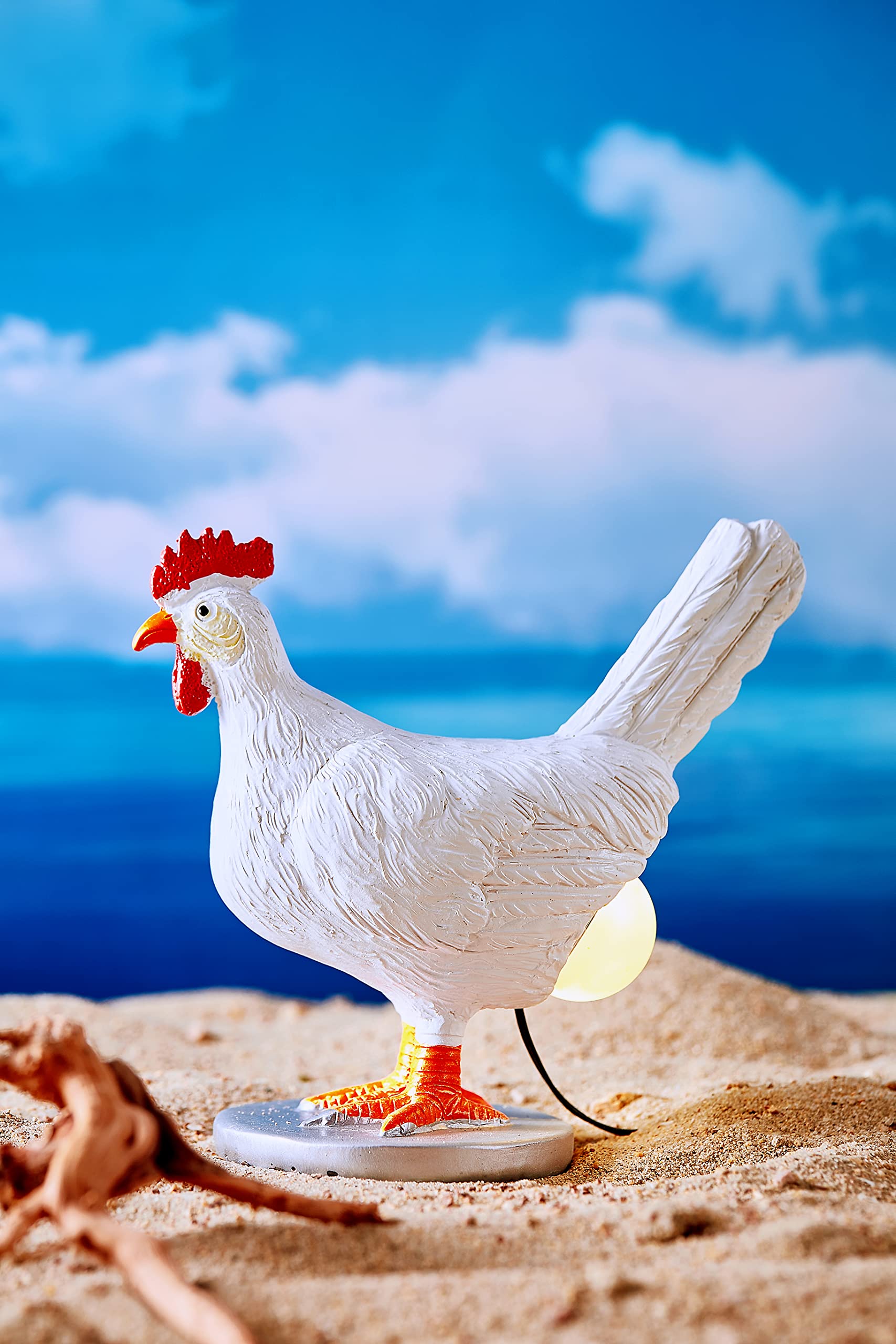 BooLai Upgraded Chicken Egg Lamp, 3D Resin Chicken Night Light