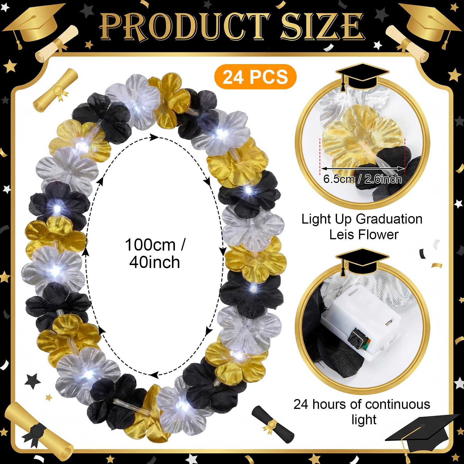 Sherr 48 collane Leis hawaiane a LED con luci a LED e fiori Luau, per feste in maschera, spiaggia, matrimoni, feste a tema tropicale