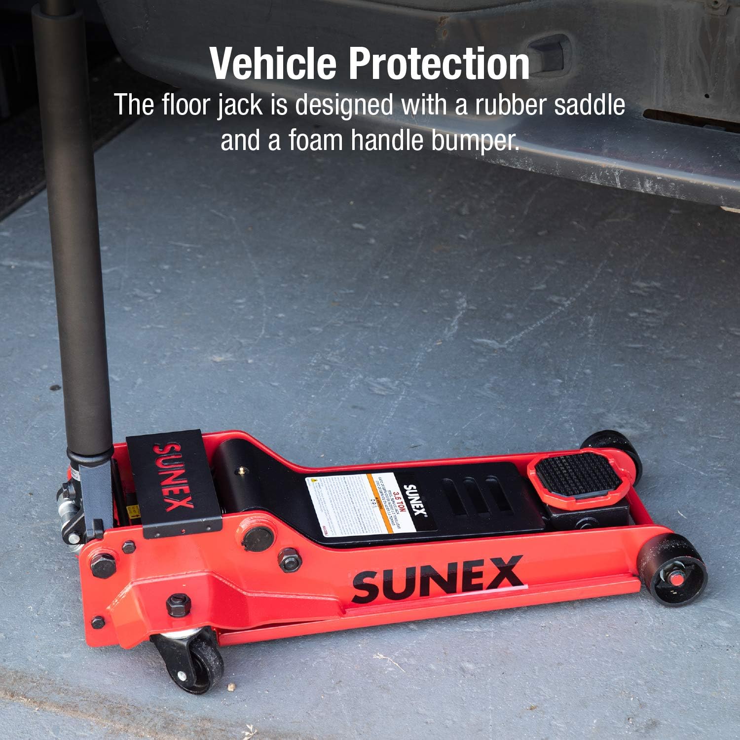 Sunex Tools 66035SJ 3.5 Ton Low Profile Steel Service Jack with Rapid Rise Technology