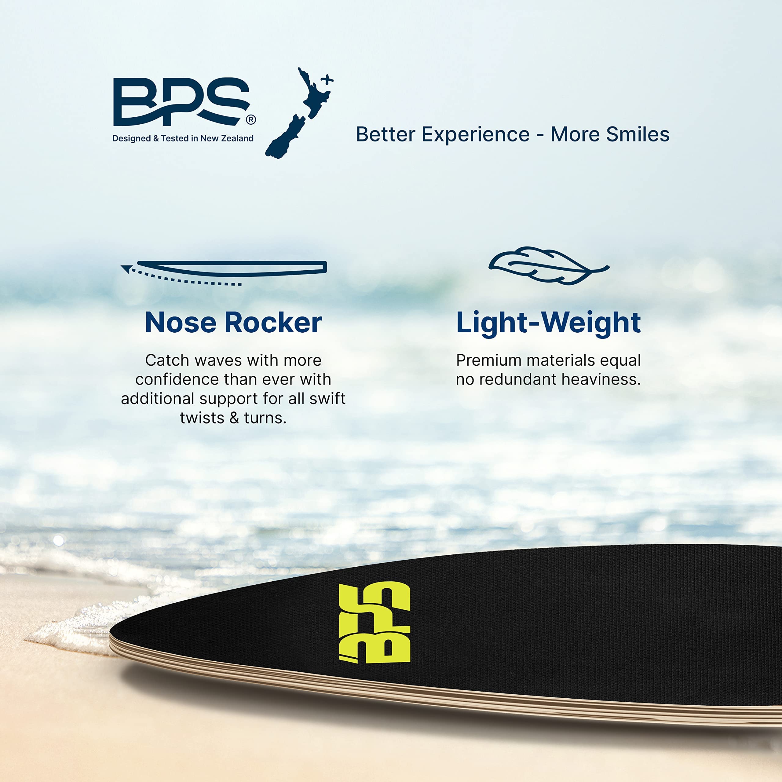 Buy BPS 'Shaka' Skimboards with Colored EVA Grip Pad and High Gloss