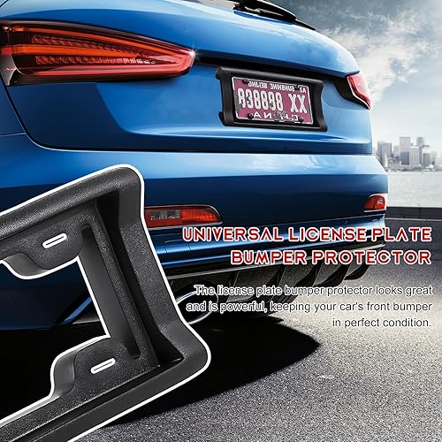 Miniatura 4 de Protector de parachoques para placa de matrícula, 2.3 pulgadas de grosor, EVA para montaje en placa de automóvil, protector de marco con tornillos,