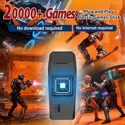 Miniatura 3 de Consola de juegos portátil retro inalámbrica, consola de juegos incorporada más de 20000 videojuegos Plug-and-Play, equipada con 18 simuladores,