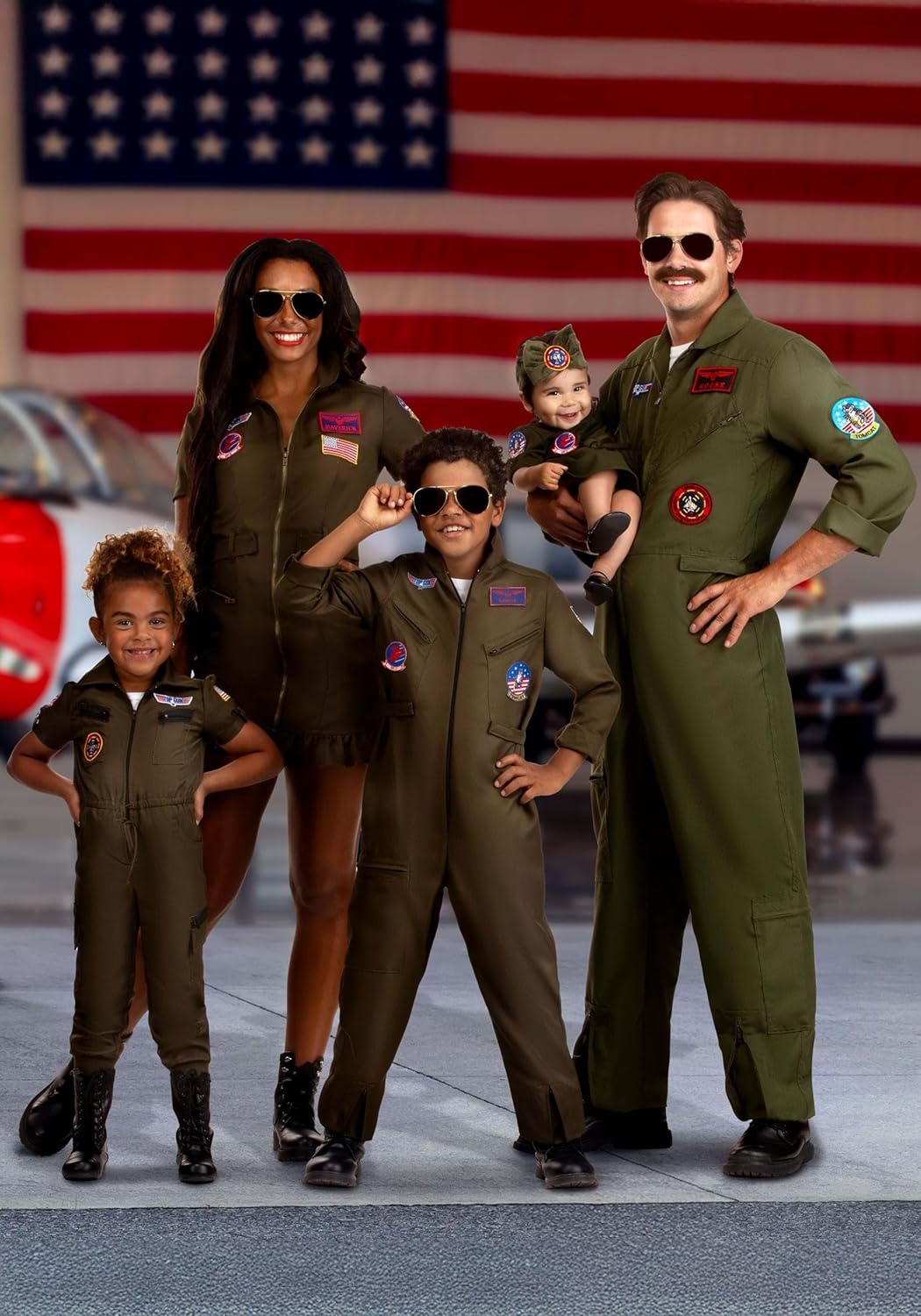 Women's Premium Top Gun Dress Costume | Adult Green Flight Suit Dress Halloween Costume - Image 4